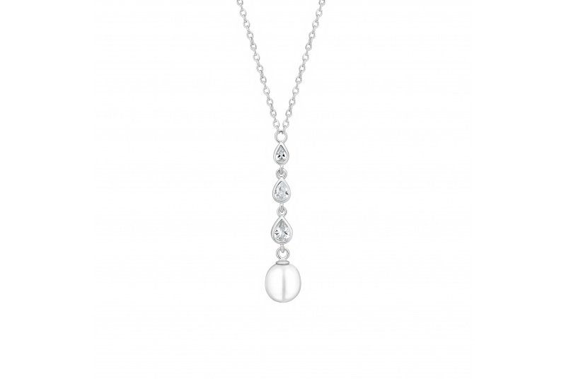 Колье на цепочке SK25481N Белый жемчуг